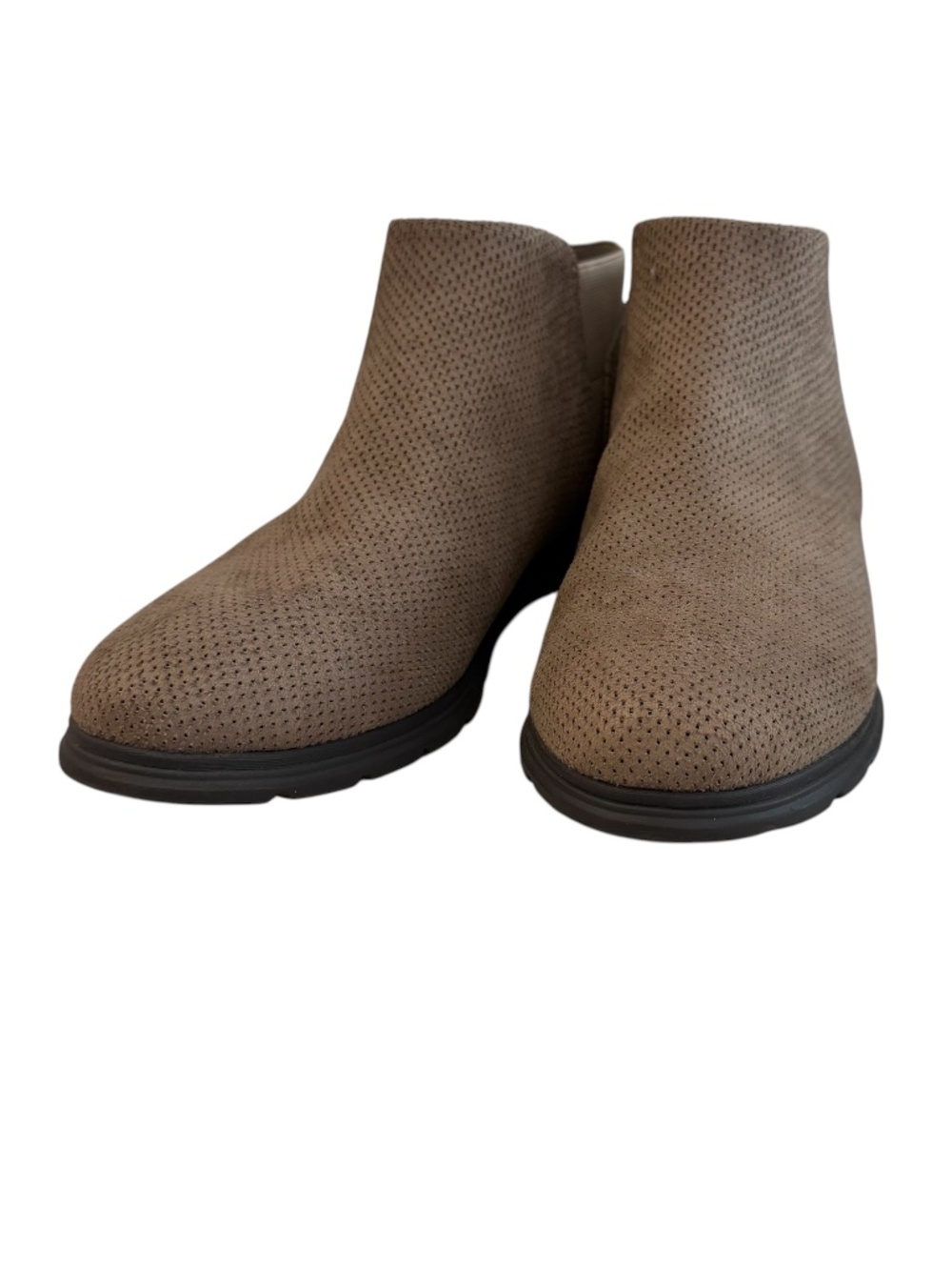 Dr. Scholl's Nonstop Women’s Taupe Slip-On Suede Ankle Booties Sz 9.5 GUC